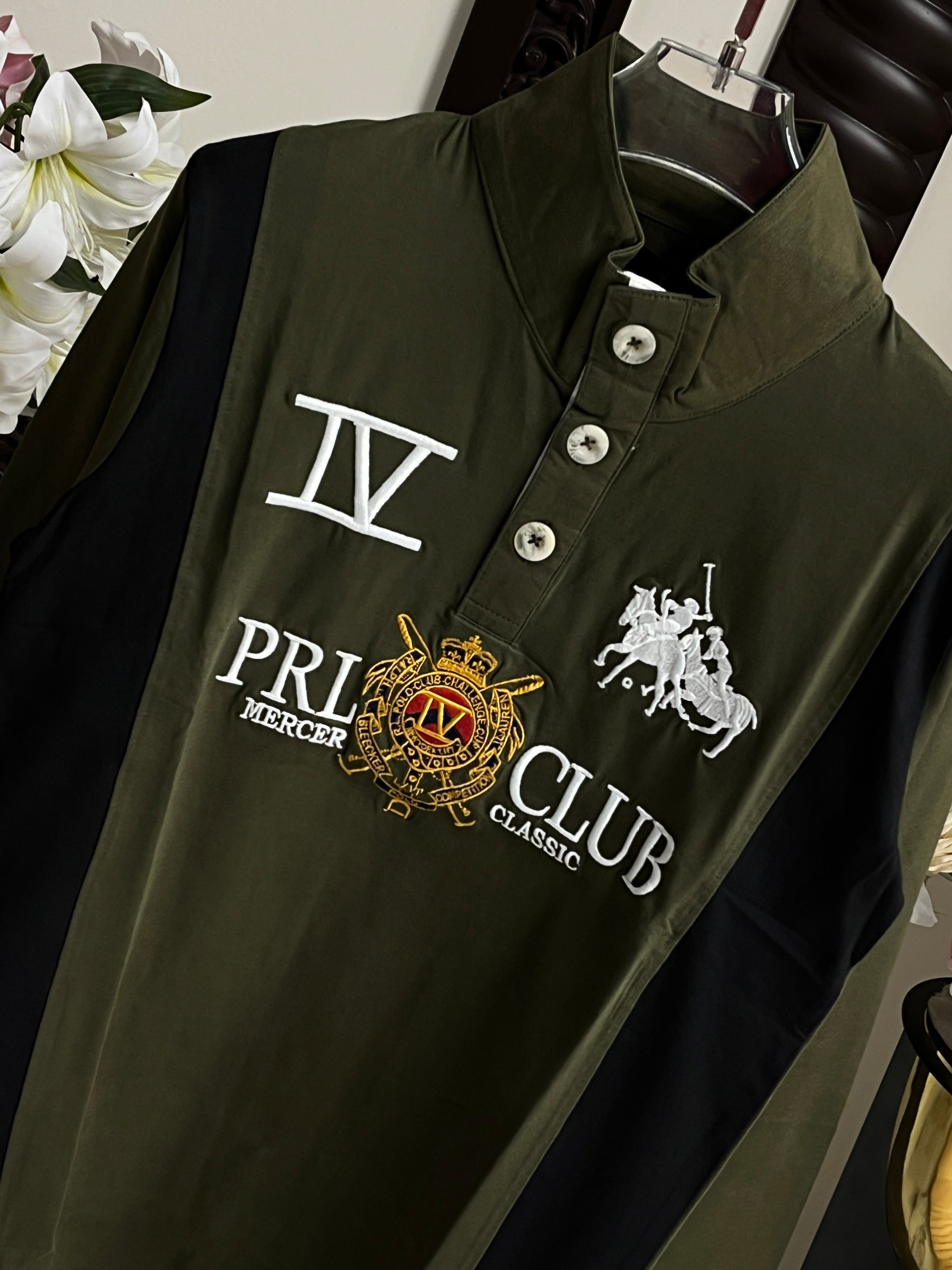 Sport Club Mock-Neck Pullover - Green And Black 104