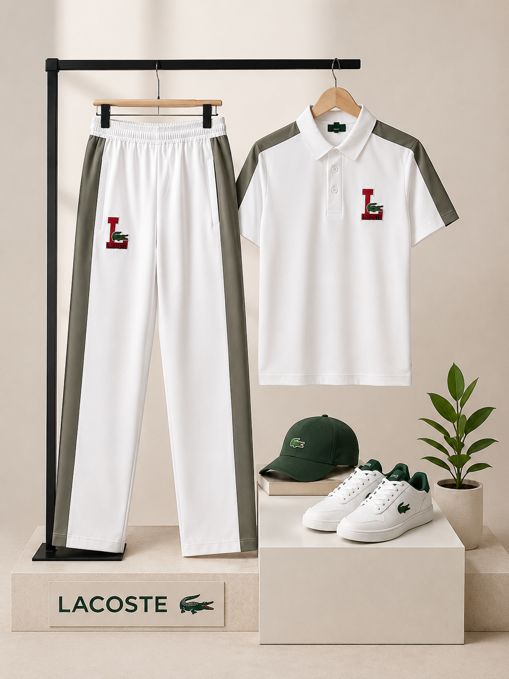 Men's Polo Co-Ord set - Beige