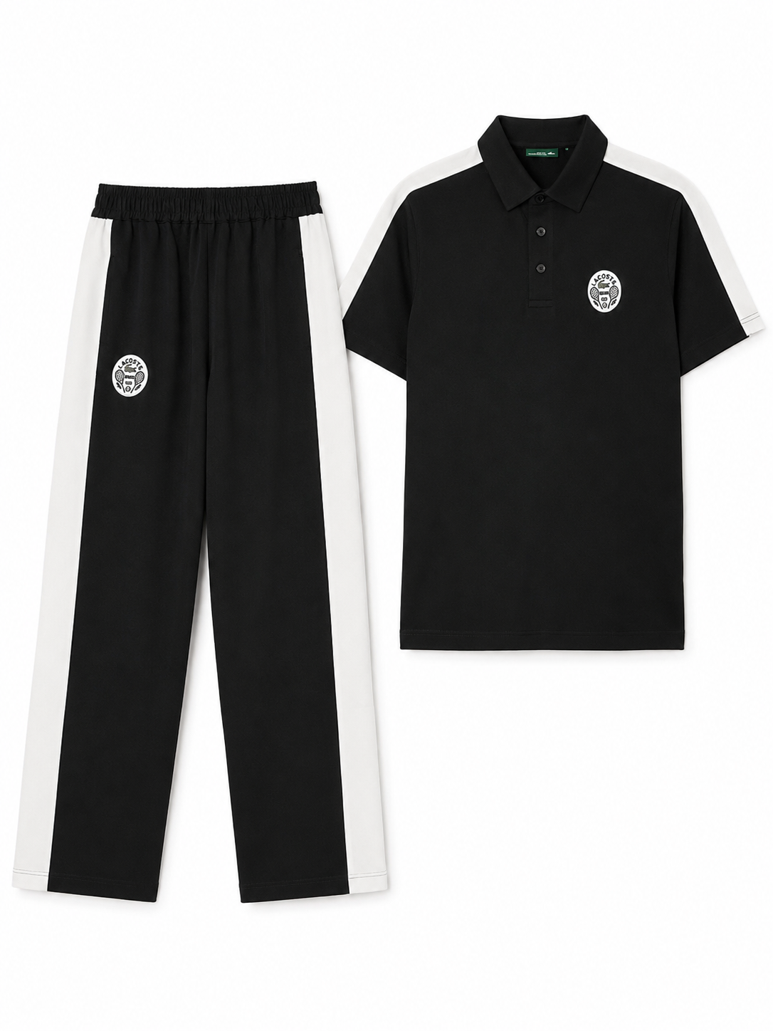 Men's Polo Co-Ord set - Black & white